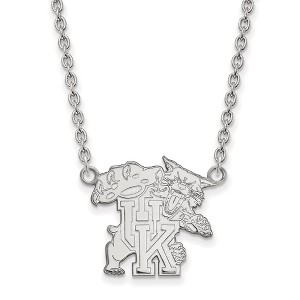 Black Bow Jewelry 14k White Gold Kentucky Wildcats NCAA Necklace 18 Inch - 1 of 4