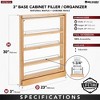 Rev-a-shelf Kitchen Cabinet Pull Out Wall Filler Shelf Wooden Organizer Slide  Out Pantry Storage In Multiple Sizes, 6 X 42 In, 432-wfbbsc42-6c : Target