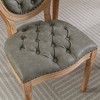 2 Pieces Black French Style Solid Wood Frame PU artificial leather Dining Chair with Nailhead Trim and Wood Legs - 4 of 4