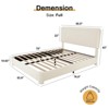 Dyonery Fabric bed frame with headboard Upholstered fabric bed frame, soft rounded corners, adjustable headboard, easy to assemble - 2 of 4