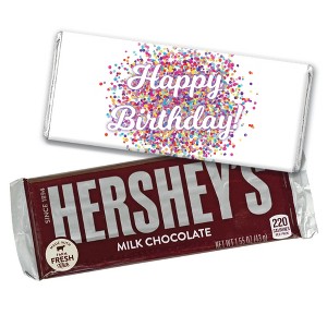 Happy Birthday Candy Party Favors Wrapped Hershey's Chocolate Bars or Wrappers Only by Just Candy - 1 of 2