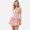 Anna-Kaci Active Women's Sleeveless Fitted Bodysuit Dress with Bubble Hem Skirt and Scoop Neck - 2 of 4