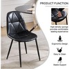 NicBex Modern Upholstered Faux Leather Dining Chairs Set of 2/4 with High Backrest,Stylish Office Chairs,Living Room Side Chairs - 3 of 4