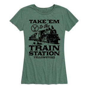 Women's - Yellowstone - Take 'Em To The Train Station Short Sleeve Graphic T-Shirt - 1 of 4