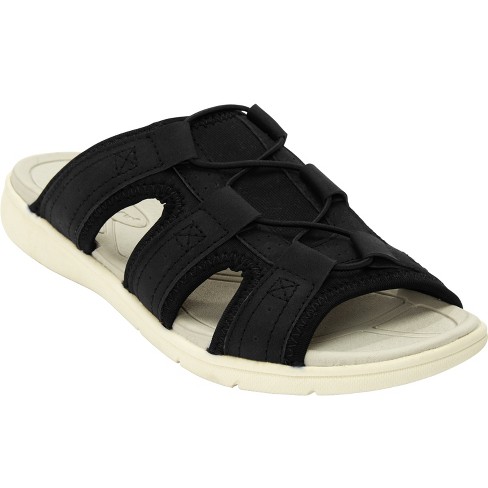 Comfortview Women's Wide Width The Sporty Thong Sandal - 8 Ww, Black :  Target