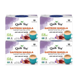 QuikTea Saffron Masala Chai Tea Latte, 8.45 Ounce (Pack of 4) - 1 of 4