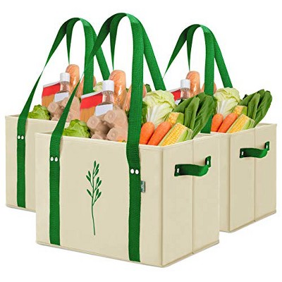 Green Bulldog Reusable Grocery Bags - Heavy Duty Reusable Shopping Tot