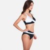 Anna-Kaci Swim Women's Two-Piece Bikini Set with Pleated Wrap Detail and High-Waisted Bottoms - 3 of 4