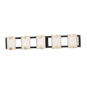 Maxim Lighting Radiant 5 - Light Vanity in  Black/Gold Leaf - 1 of 4