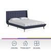 GDFStudio Harriman Modern Wood and Linen Tufted Upholstered Bed - 4 of 4