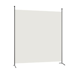 Costway Single Panel Room Divider Privacy Partition Screen for Office Home Black/Beige - 1 of 4