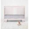 Bacati - Navy Deer Muslin 100 percent Cotton Universal Baby US Standard Crib or Toddler Bed Fitted Sheet - 4 of 4