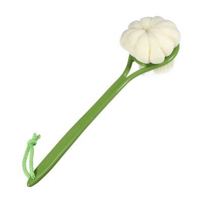 Unique Bargains Long Handle Double Sided Bath Brush 7.68"x5.51"x3.74" 1 Pc