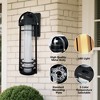 DAKAFUL Modern LED Outdoor Wall Lanterns -15" Black Sconces With 5 Adjustable Color Temperatures, Waterproof (2-Pack)-Black - 4 of 4