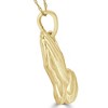 Pompeii3 14k White or Yellow Gold Jesus Praying Hands Pendant Necklace 1" Tall 5 Grams - 2 of 4