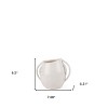 HomeRoots 7" Cream Speckle Ceramic Amphora Table Vase - 3 of 4