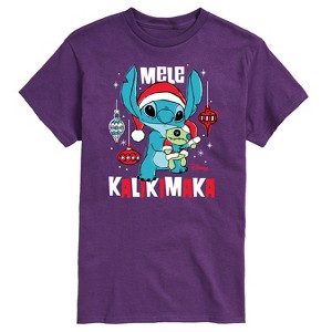 Men's - Lilo and Stitch - Mele Kalikimaka Short Sleeve Graphic T-Shirt - 1 of 4