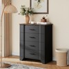 Farmhouse 4 Drawers Dresser for Bedroom, Wide Black Dresser - 2 of 4