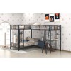 Twin Over Twin Bunk Bed with Twin Size Loft Bed with Desk and Shelf - 4 of 4