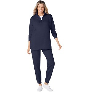 Woman Within 2-Piece Fleece Sweatshirt Set - 1 of 4