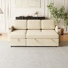 MAYEERTY 85.8 Inch Sleeper Sofa 2 in 1 Pull Out Sofa Bed with Storage Charging Port Sofa Sleeper - 3 of 4
