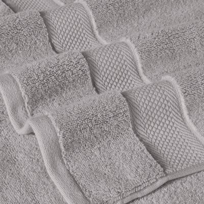Stone Gray Luxury Quick-Dry 6-Piece Cotton Towel Set