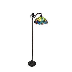 HomeStock Liaison Tiffany-Style 1 Light Victorian Reading Floor Lamp 13" Shade - 1 of 3