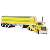 First Gear DCP 1/64 Yellow & Green Peterbilt 379 Day Cab with Lode King Grain Trailer 60-1969 - 3 of 4