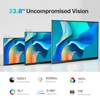 UPERFECT 23.8" 120Hz Portable Monitor 1080P 180° Adjustable stand & VESA, HDMI USB C Gaming Display - 3 of 4