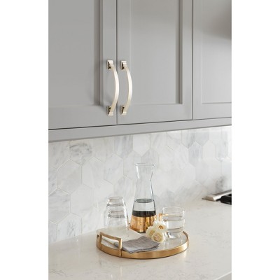Polished Nickel 3-3/4 inch Cabinet Pull with Mounting Hardware