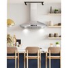 Cosmo COS-63190S-DL 36 in. Vista Collection 380 CFM Ductless Wall Mount Range Hood, Touch Controls, LED Lights, Stainless Steel - 2 of 4