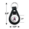 Fairleigh Dickinson University Primary Logo Black Leather Keychain - 2 of 4