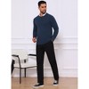 INSPIRE CHIC Men's Classic Solid Color Crew Neck Long Sleeve Soft Knit Pullover Sweater - 2 of 4
