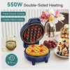 YASHE Mini Waffle Maker, 550W Waffle Iron, Ready Indicator Light, Cool Touch Handle, Non Stick Coating, Compact Size - 2 of 4