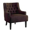 CAVINAS Polyester Accent Chair with Tufted Backrest and Wood Legs,Modern Upholstered Living Room Chairs,Reading Chairs for Living Room - 2 of 4