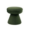 Sapphtopaz Modern Mushroom Shape Ottoman with Round Upholstered Accent Stool with Sturdy Frame Versatile Shoe Bench for Living Room, Entryway - 2 of 4