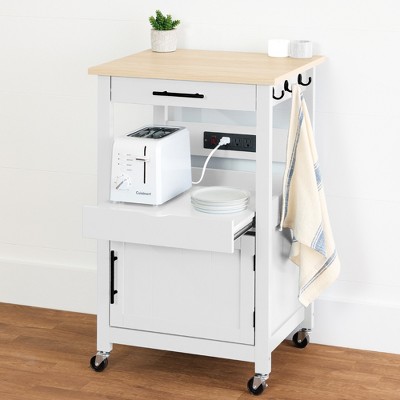 Best Choice Products Rolling Kitchen Island Cart, Single Door Cabinet w/ Drawer, Sliding Tray, Outlet