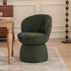 YOUNIKE Swivel Makeup Vanity Chair Boucle Fabric Barrel Accent Chair Upholstered Dining Chair 22" Wide Sofa Chair for Dressing Nook - 2 of 4