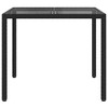 Garden Dining Table Black 35.4" x 35.4" x 29.5" Poly rattan - 4 of 4