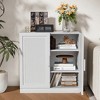 Dovelina Accent Storage Cabinet with Adjustable Shelves-Rattan Door - 2 of 4