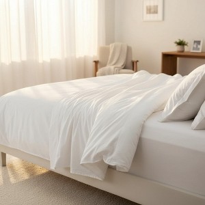 T-300 White Combed Cotton Sheets By Rifz Textiles - 1 of 4