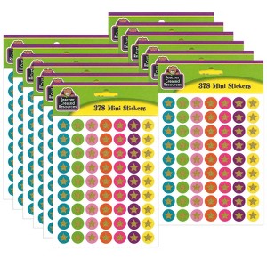 Teacher Created Resources® Confetti Stars Mini Stickers, 378 Per Pack, 12 Packs - 1 of 3