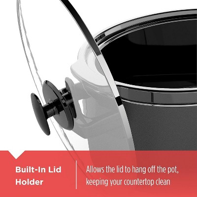 BLACK DECKER 7-Quart Slow Cooker, SCD4007, Chalkboard Exterior, Locking Lid, 3 Heat Settings, Removable Stoneware Crock