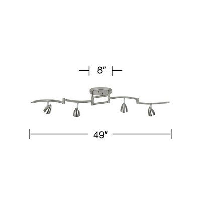 Axel 49'' Silver Brushed Nickel 4-Head LED Track Light