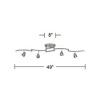 Pro Track Axel 4-Head LED Ceiling Track Light Fixture Kit Swing Arm Spot Light Silver Brushed Nickel Finish Metal Modern Kitchen Bathroom 49" Wide - 4 of 4
