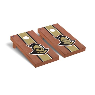 NCAA UCF Knights Premium Cornhole Board Rosewood Stained Stripe Version