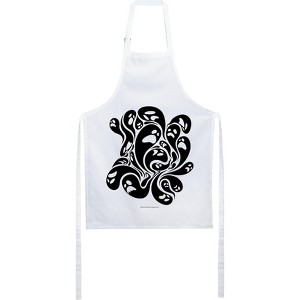 Happy Halloween Twirly Ghosts Collage White Apron - 1 of 2