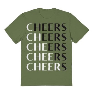 Rerun Island Men's Cheers Cheers Short Sleeve Graphic Cotton T-Shirt - 1 of 1