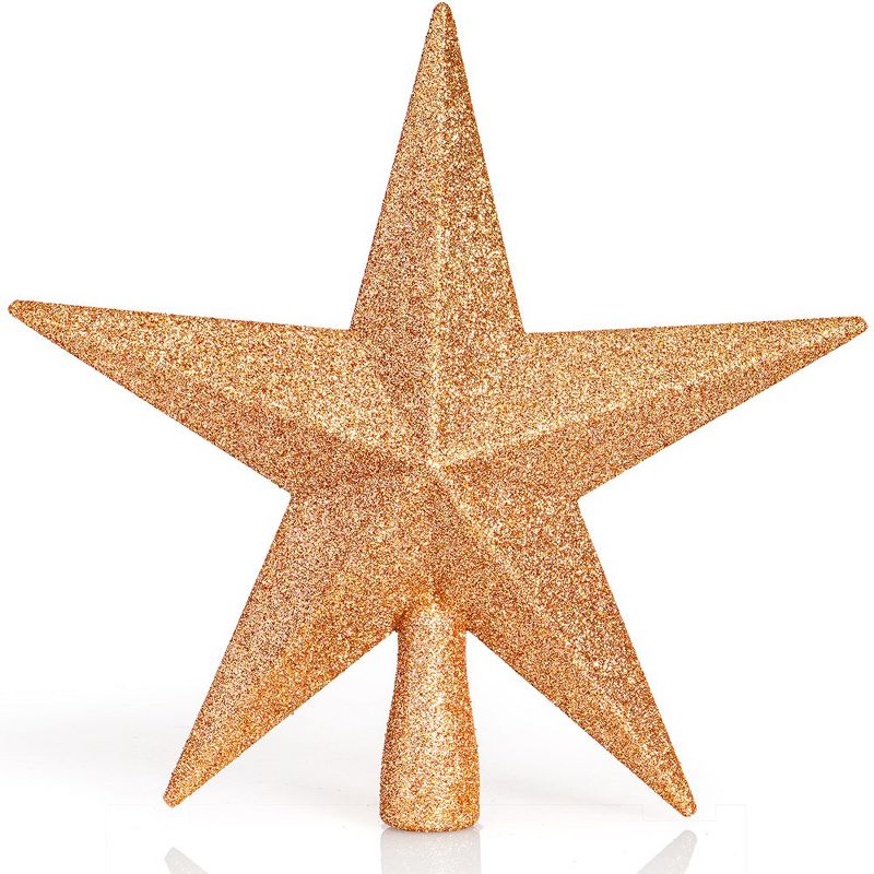 Ornativity Glitter Star Tree Topper - Champagne - 8, 1 of 6
