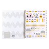 Yoobi 8.5"x11" Peanuts Weekly/Monthly Planner Light Blue Chevron - 2 of 4